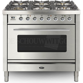 BORETTI fornuis gasoven roestvrijstaal VP96IXG