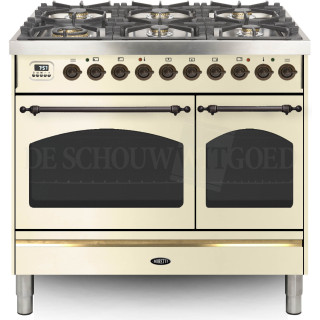 BORETTI fornuis gasoven oud-wit VPNO946OWG