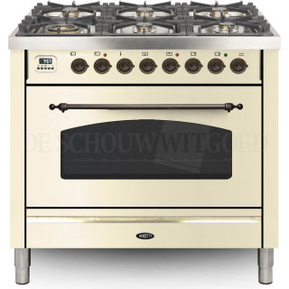 BORETTI fornuis gasoven oud-wit VPNO96OWG