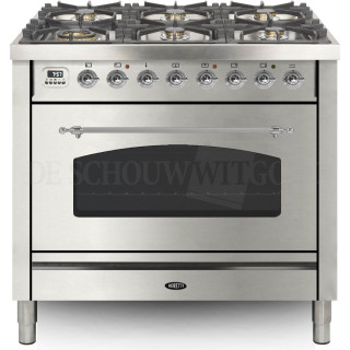 BORETTI fornuis gasoven roestvrijstaal VPNR96IXG