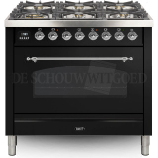 BORETTI fornuis gasoven zwart VPNR96ZWG