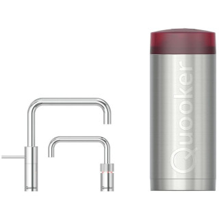 QUOOKER kokend water kraan COMBI Nordic Square Twintaps CHROOM