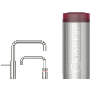 QUOOKER kokend water kraan COMBI Nordic Square Twintaps RVS