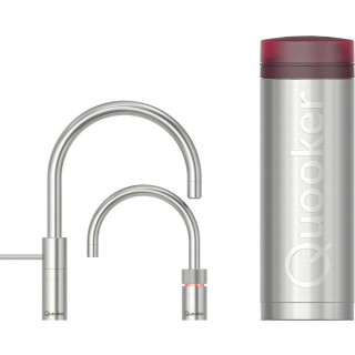 QUOOKER kokend water kraan PRO3 Nordic Round Twintaps RVS