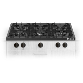 STEEL kookplaat inbouw E9P-6 NF