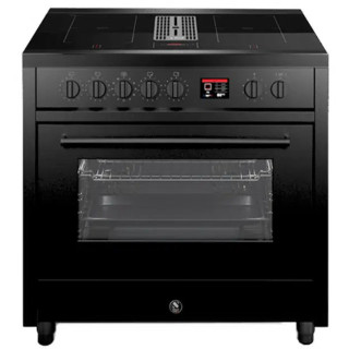 STEEL fornuis met afzuiging Mistral EQ9F-4FIKW NF
