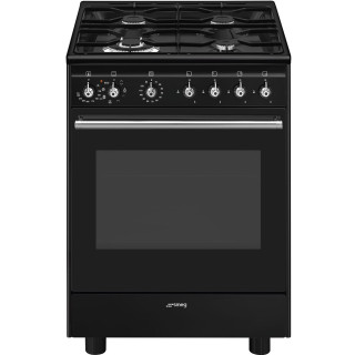 SMEG fornuis gas zwart CX61GMBLNLK