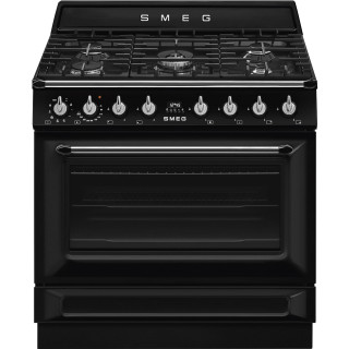 SMEG fornuis gas zwart TR90GMBLNL
