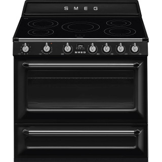 SMEG fornuis inductie zwart TR90IBL2