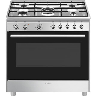 SMEG fornuis gas rvs CX91GMXNLK
