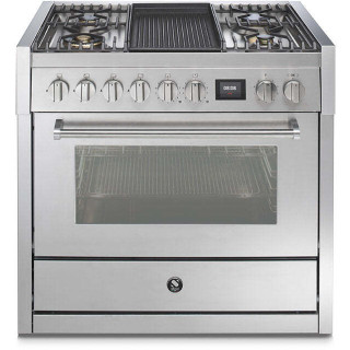 STEEL fornuis gas Genesi GQ9S-4B