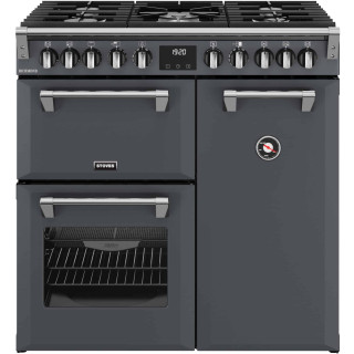 STOVES fornuis gas RICHMOND 90 DF DX ANTRACIET
