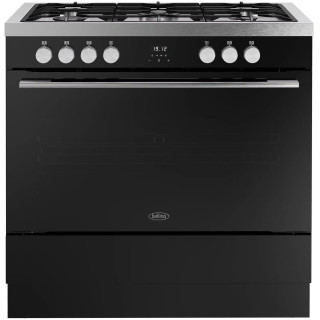 BELLING fornuis gas VISION SINGLE 90 DF BLK/SS