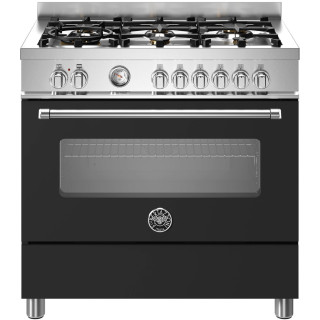 BERTAZZONI fornuis gas zwart MAS96L1ENET