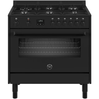 BERTAZZONI fornuis gas zwart MPL96L1ETNC
