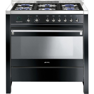 SMEG fornuis zwart CS19NLN7