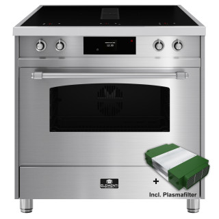 ELEMENTI DI CUCINA fornuis met afzuiging IC9034-IX-S