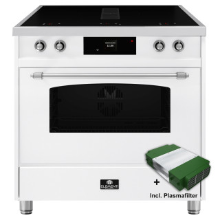 ELEMENTI DI CUCINA fornuis met afzuiging IC9034-WT-IX-S