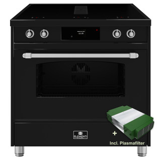 ELEMENTI DI CUCINA fornuis met afzuiging IC9034-ZW-S