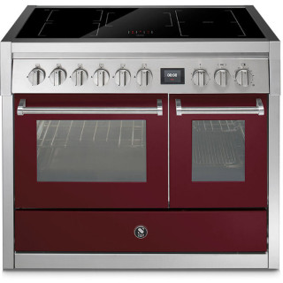 STEEL fornuis inductie Genesi GQ10SF-5FI bordeaux