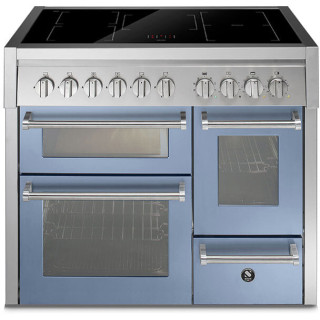 STEEL fornuis inductie Genesi GQ10SFF-5FI celeste