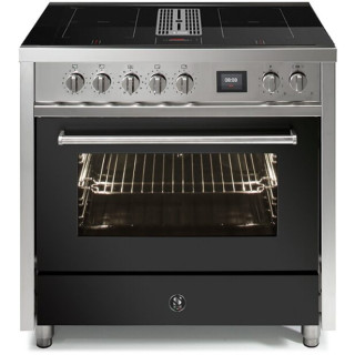 STEEL fornuis met afzuiging Mistral EQ9F-4FIKW antraciet