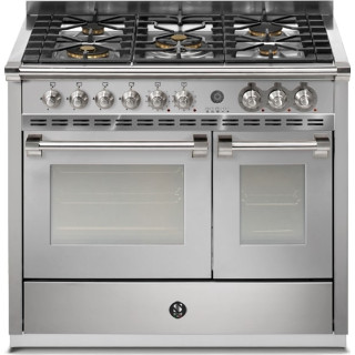 STEEL fornuis gas Ascot A10FF-4M rvs/nikkel