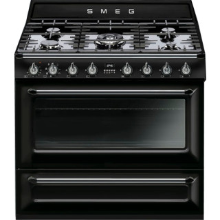 SMEG fornuis zwart TR90NNL