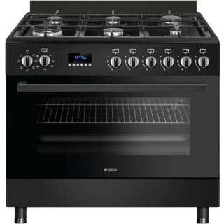 WIGGO fornuis gas zwart WO-E969R(BB)