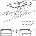 AEG TO84IA0FXB inbouw kookplaat - 80 cm. - rvs stootrand