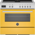 Bertazzoni PROCH94I1EGIT Air-Tec inductie fornuis met afzuiging (kookveldafzuiging) - geel