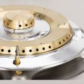 De gasbranders van de Boretti VPNR104IXG zijn uitgevoerd in messing en hebben daardoor 25% hoger rendement dan aluminium branders.