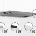 Bosch DFL064W53 vlakscherm afzuigkap - 60 cm. breed - rvs-look