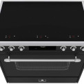 Elementi di Cucina EC9036-MZ-IX-S inductie fornuis - klassiek - mat zwart/rvs