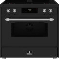 Elementi di Cucina IC9034-MZ-S inductie fornuis met afzuiging - mat zwart - klassiek
