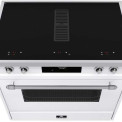 Elementi di Cucina IC9034-WT-IX-S inductie fornuis met afzuiging - wit - klassiek