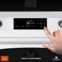 Elementi di Cucina IC9034-WT-IX-S inductie fornuis met afzuiging - wit - klassiek