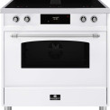 Elementi di Cucina IC9034-WT-IX-S inductie fornuis met afzuiging - wit - klassiek