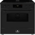Elementi di Cucina IC9034-ZW-B inductie fornuis met afzuiging - zwart - klassiek