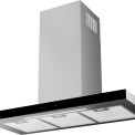 Etna AB791RVS wand afzuigkap - blokline - 90 cm. - rvs