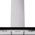 Etna AB791RVS wand afzuigkap - blokline - 90 cm. - rvs