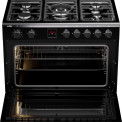 Etna FG190ZWA gas fornuis zwart - 90 cm. breed