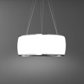 Falmec SOFFIO58W eiland afzuigkap - wit glas - 85 cm breed