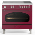 Fratelli VE2960I5FEMBUCR inductie fornuis - wijn rood - klassiek design