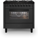 Ilve L096WMP/MGD fornuis zwart - 90 cm. breed