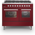 Ilve LD106WMP/BU fornuis rood - 100 cm. breed