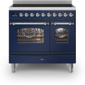 ILVE PDI096NE3/MB inductie fornuis - 2 ovens - 90 cm. - blauw