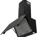 Inventum AKD8005ZWA anti-hoofdstoot wand afzuigkap - zwart - 80 cm