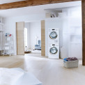 De Miele Miele WKG120WCS kan desgewenst ook als set met bijpassende droger gecombineerd worden