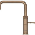 Quooker COMBI+ Classic Fusion Square MESSING PATINA - kokend water kraan